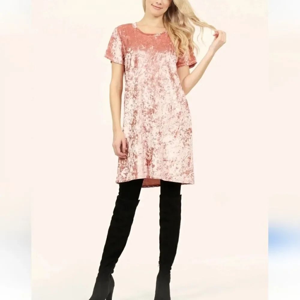 NWT R. Vivimos Velvet Shift Dress